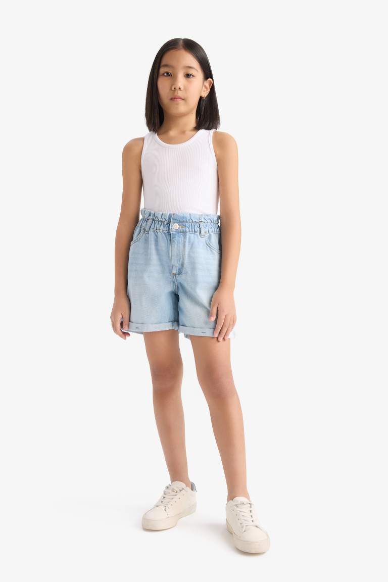 Girl Paperbag Jean Shorts