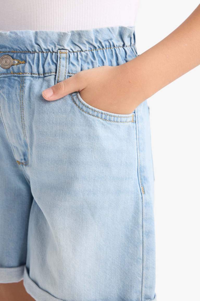 Girl Paperbag Jean Shorts