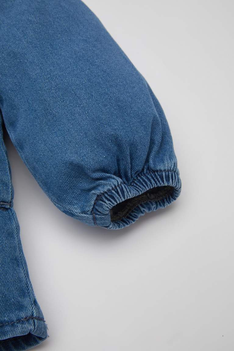 Robe Jean Manches Longues Pour Bébé Fille