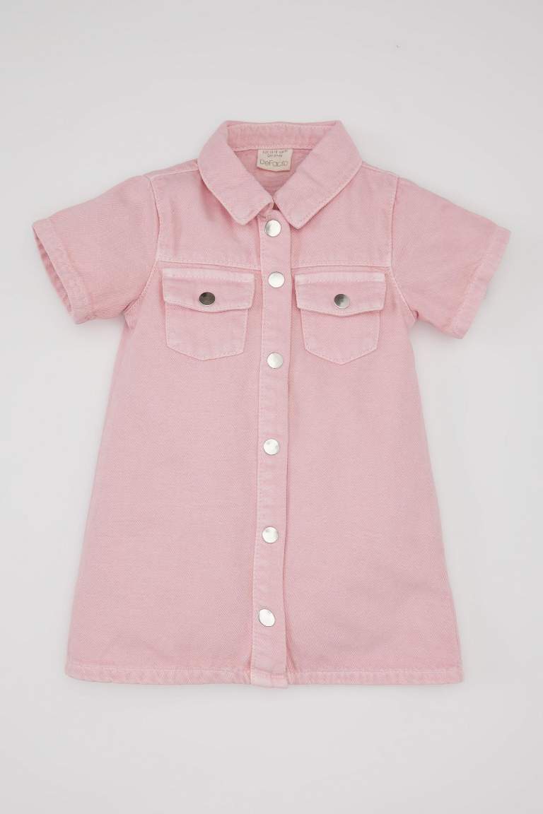 Baby Girl Short Sleeve Jean Dress