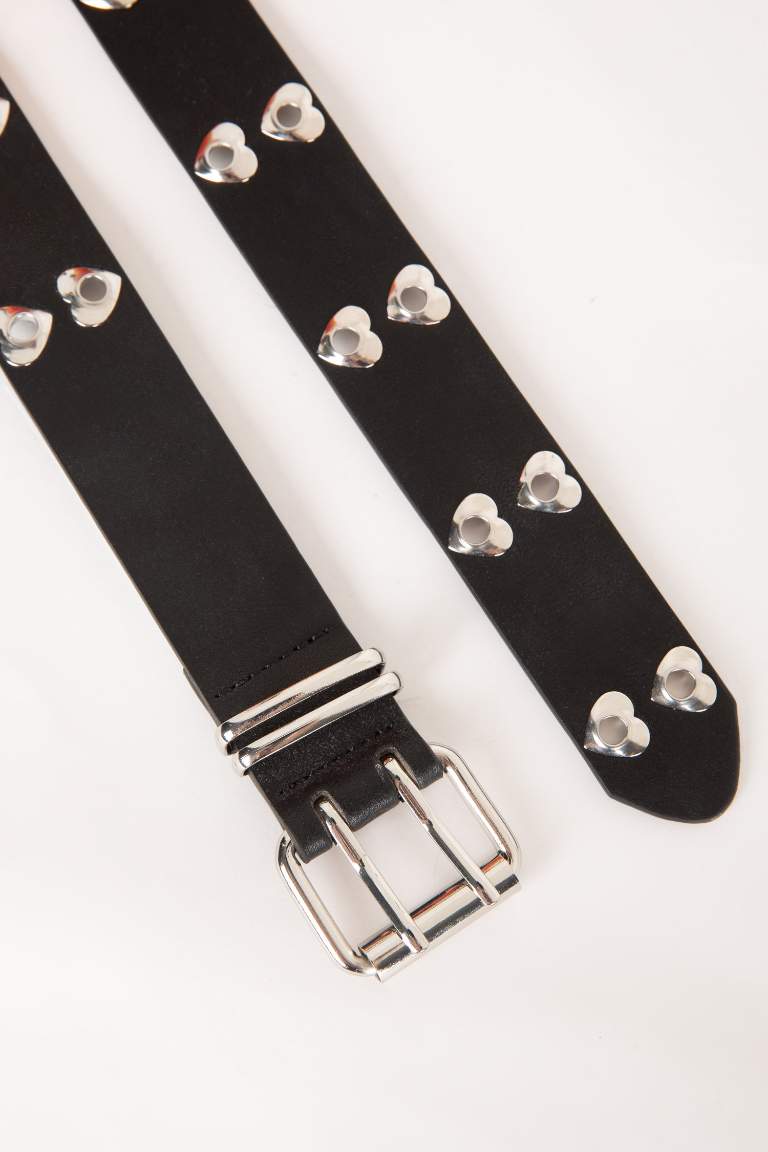 Woman Faux Leather Jean Belt