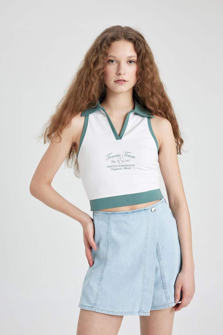 Mini Jupe Short en Jean à Taille Haute