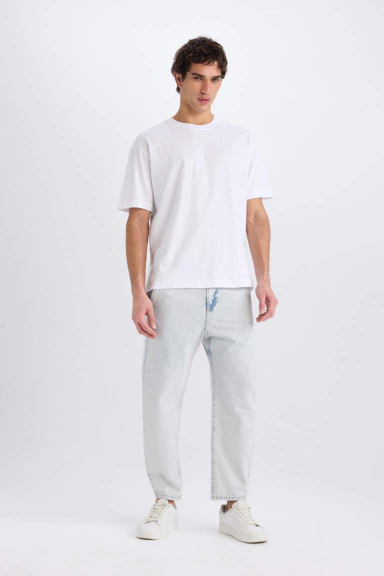 relaxed slouchy fıt деним тар етек Шалбар
