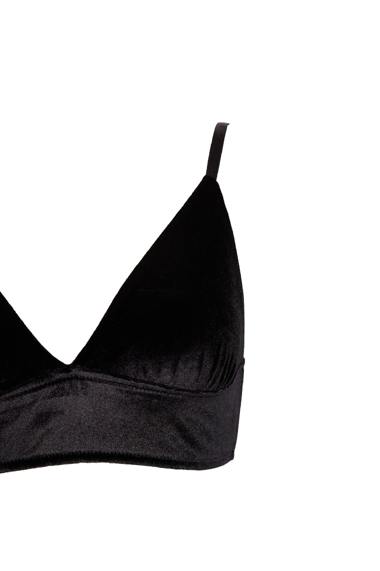 Kapsız Kadife Çıkarılabilir Pedli Pedli Bralet Fall in Love