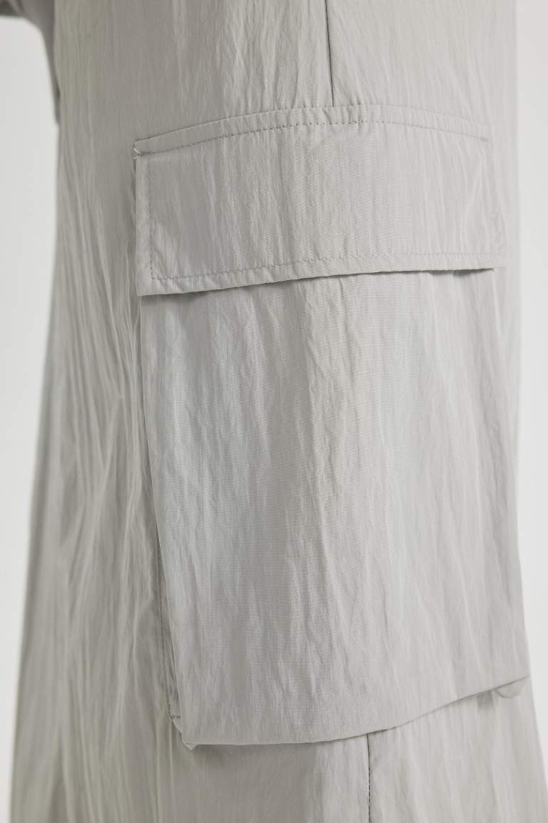 A Line Parachute Long Skirt