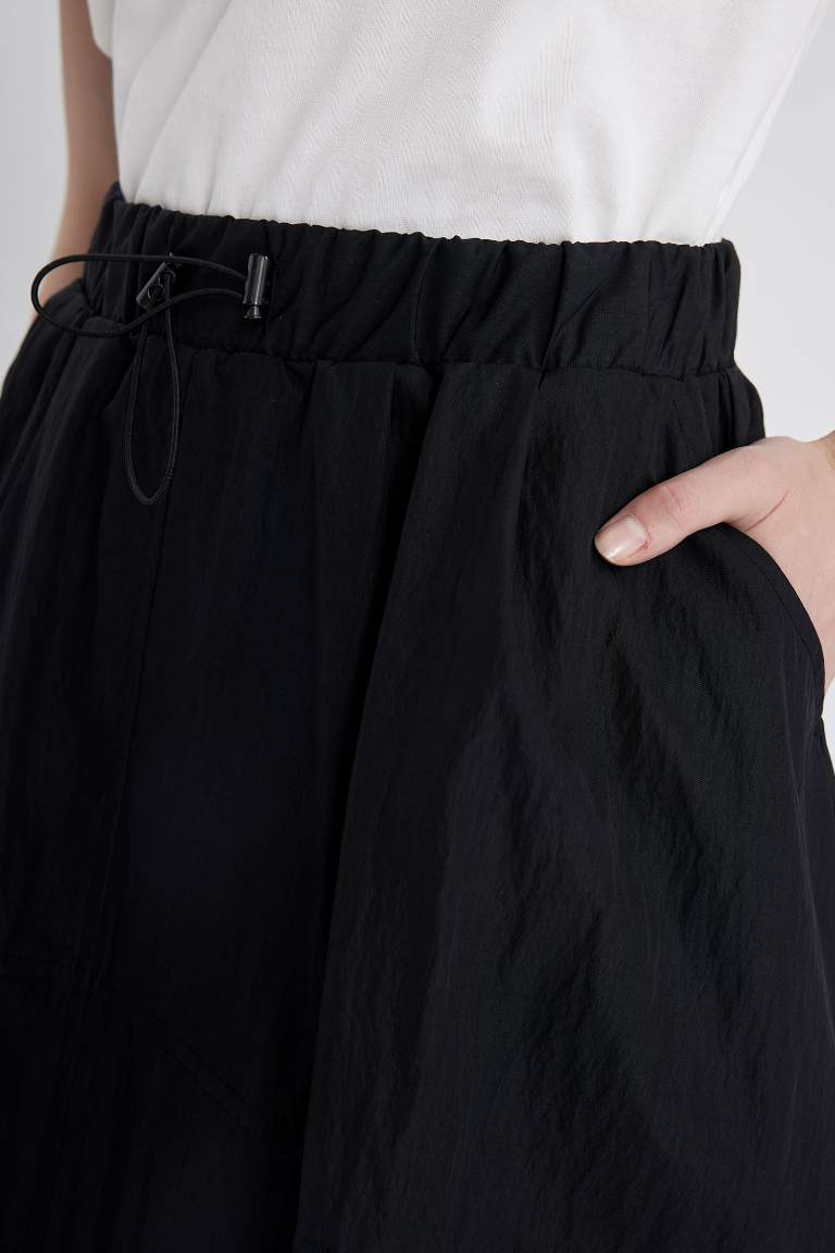 A-Line Parachute Long Skirt