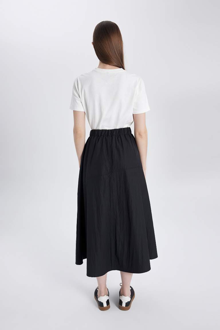 A-Line Parachute Long Skirt