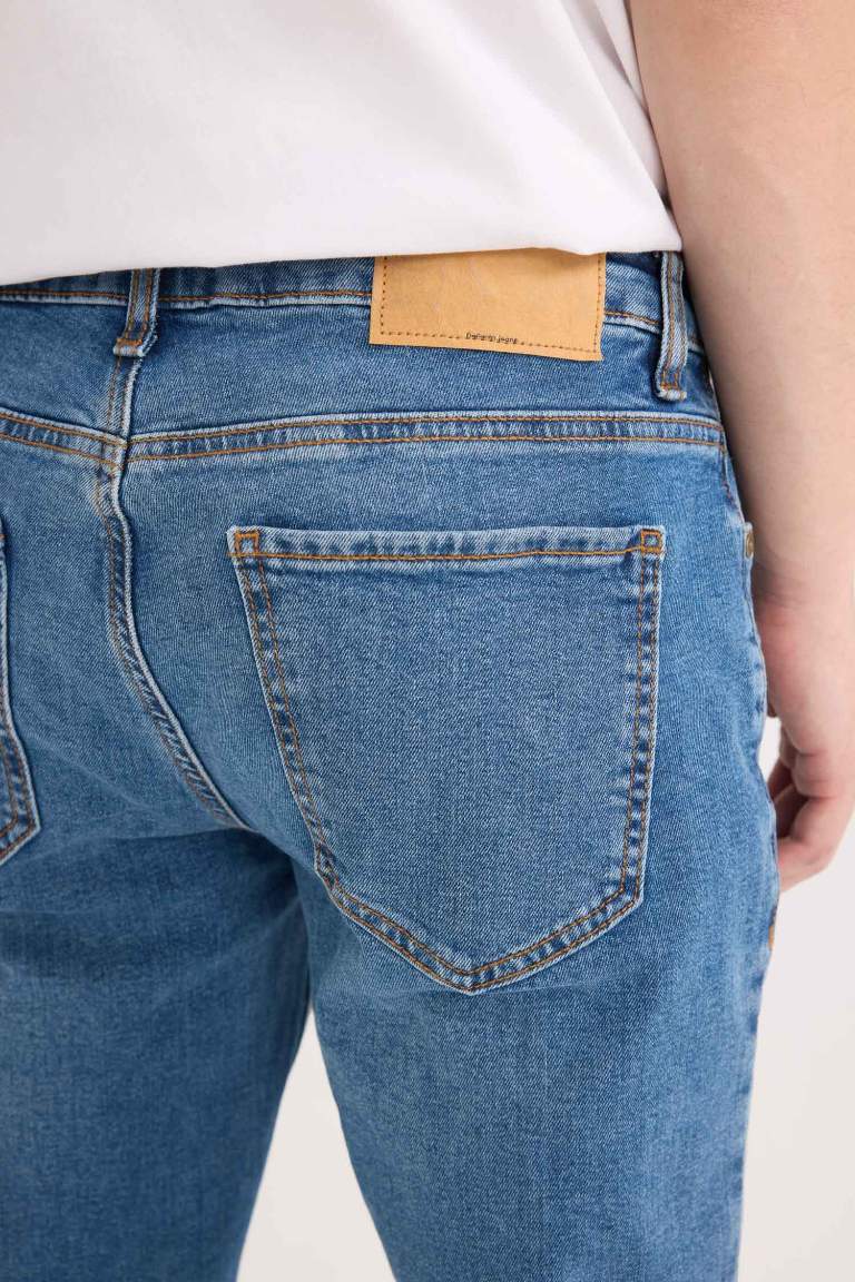 Pedro Slim Fit Dar Kalıp Normal Bel Dar Paça Jean Pantolon