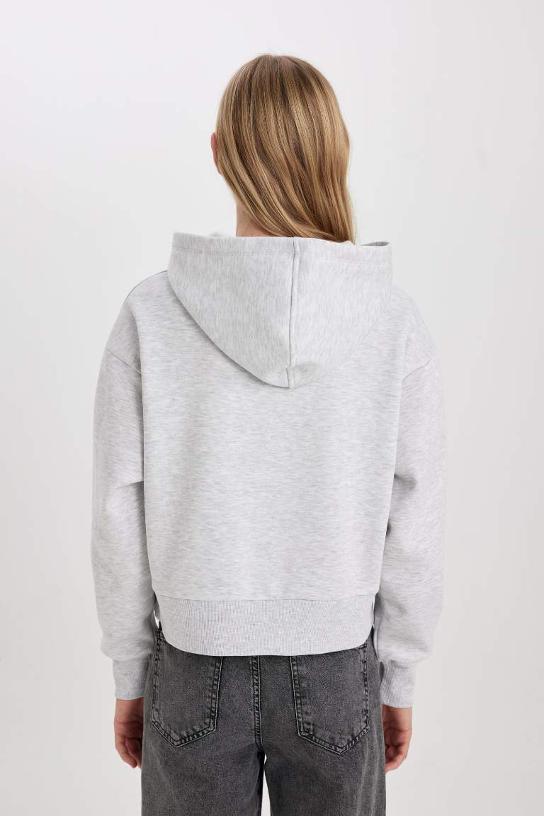 Boxy Fit Thick Hooded Sweatshirt