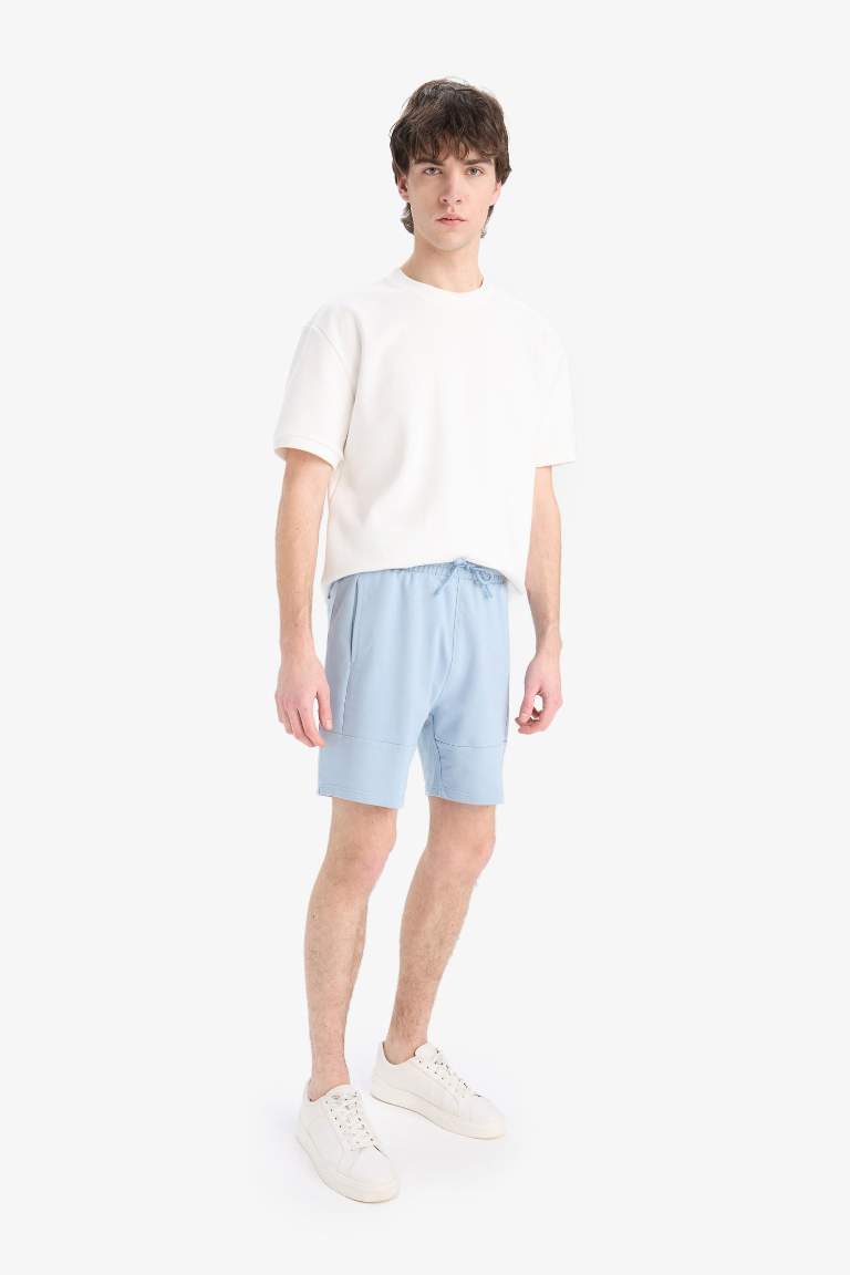 Slim Fit Dar Kesim Dar Paça Basic Düz Şort