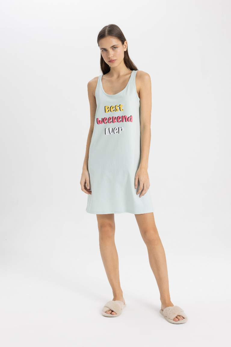 Fall in Love Printed Strap Nightgown