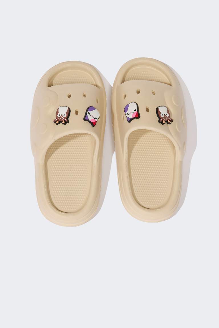 Girl High Sole Single Band Eva Slippers