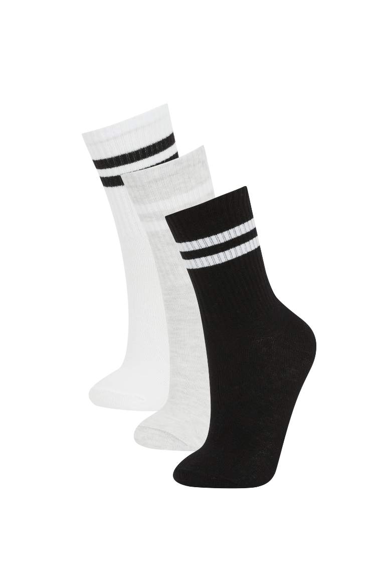 Woman 3 Piece Cotton Long Socks