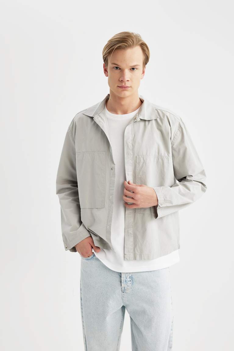 Relax Fit Cotton Long Sleeve Shirt