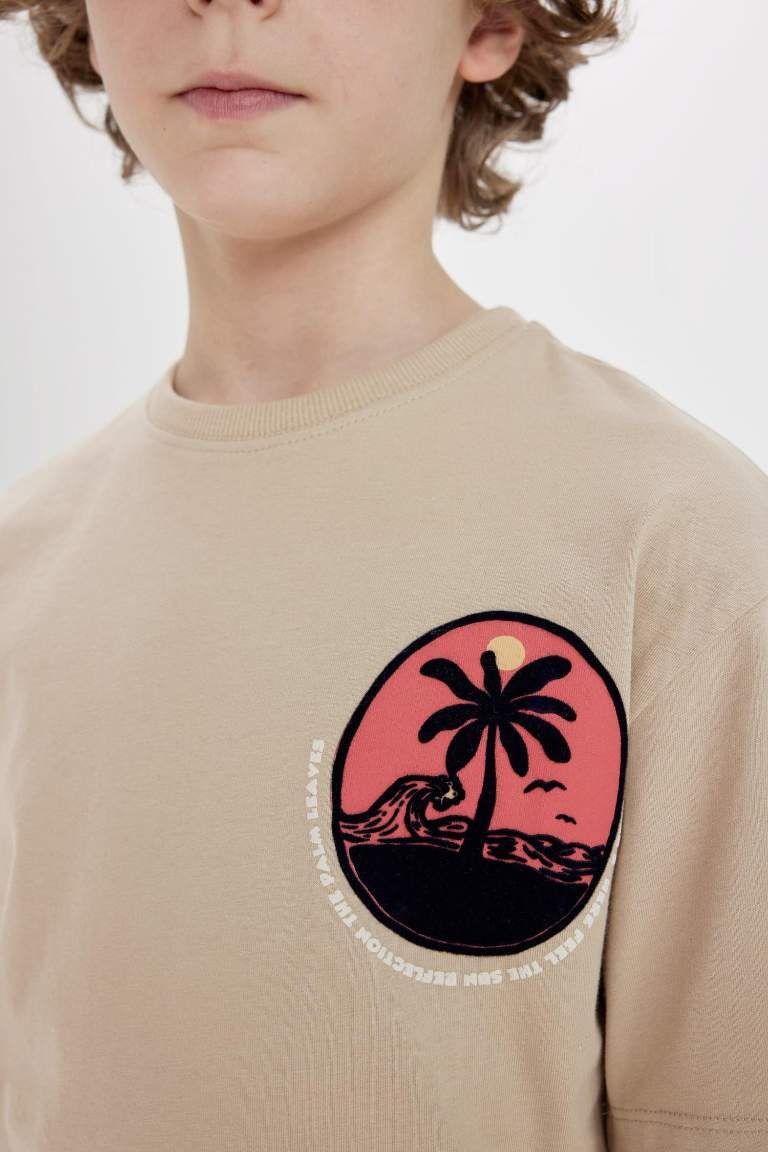 Boy Oversize Fit Crew Neck Printed  T-Shirt