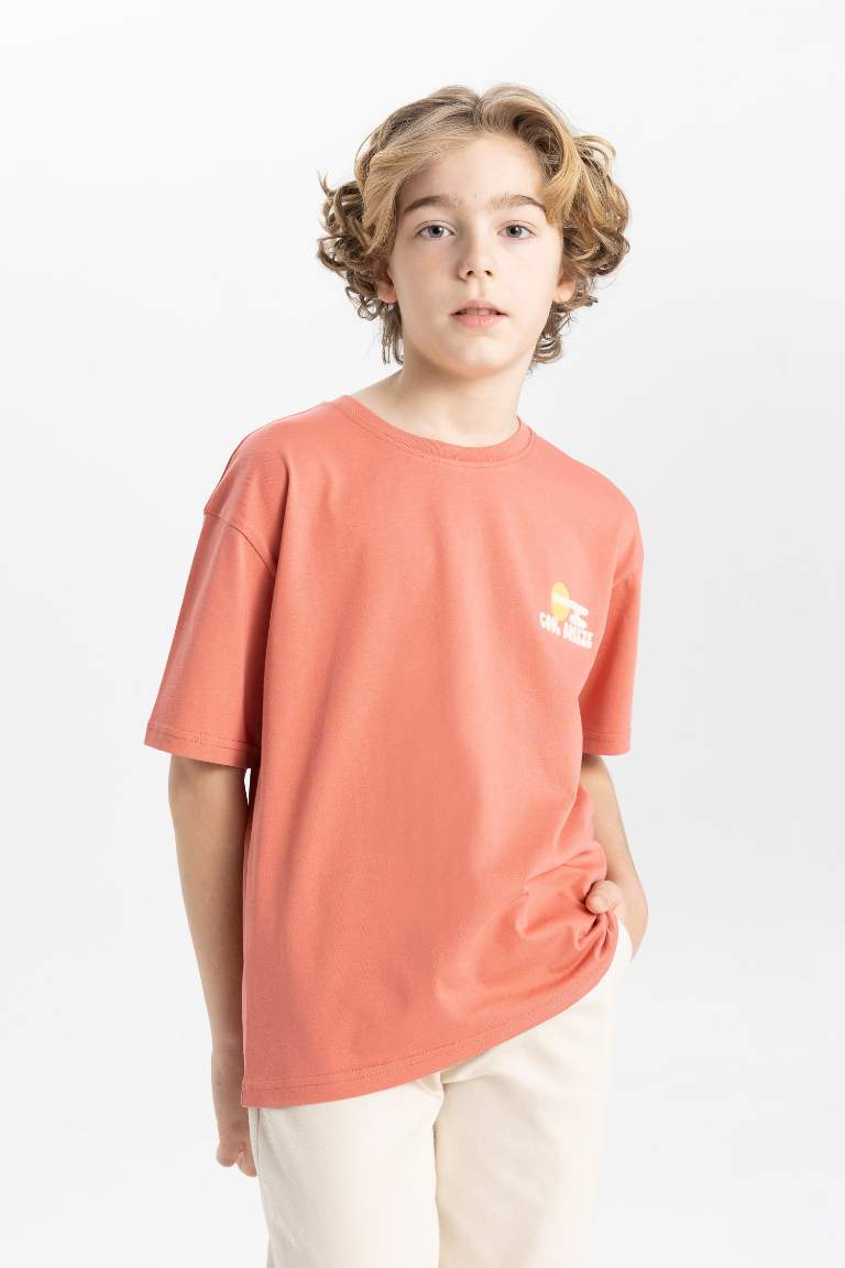 Boy Oversize Fit Crew Neck Printed  T-Shirt