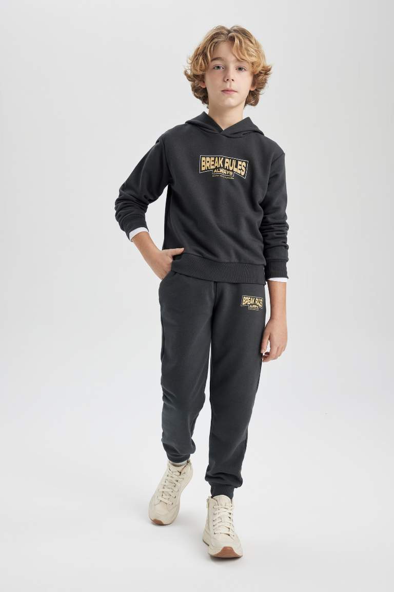 Anthracite Boys & Teens Boy Printed Sweatpants 3049089 | DeFacto