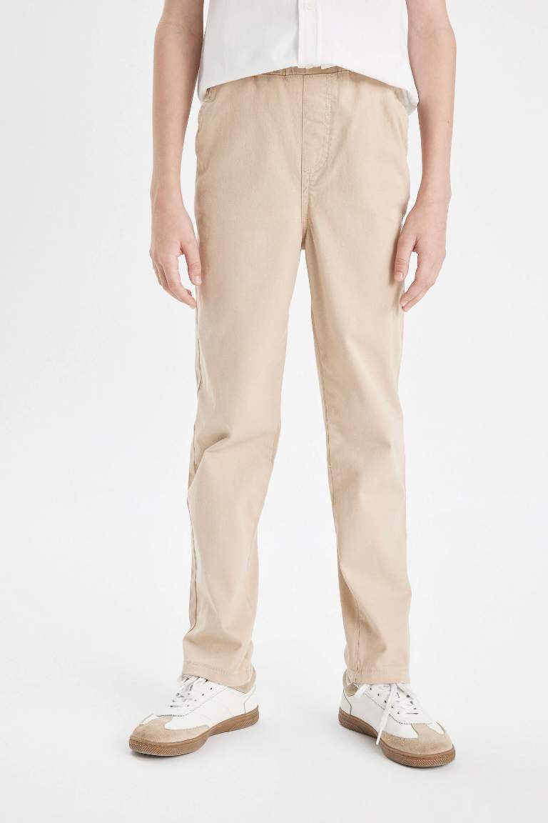 Boy Loose Fit Standard Leg Gabardine Trousers