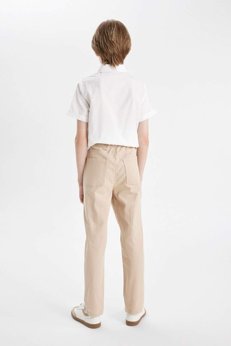 Boy Loose Fit Standard Leg Gabardine Trousers