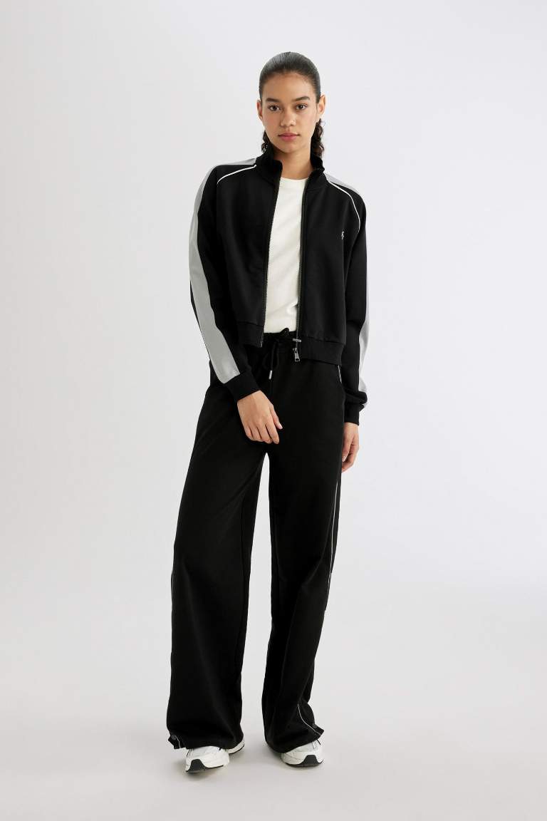 DeFactoFit Standard Fit Double Pocket Wide Leg Trousers