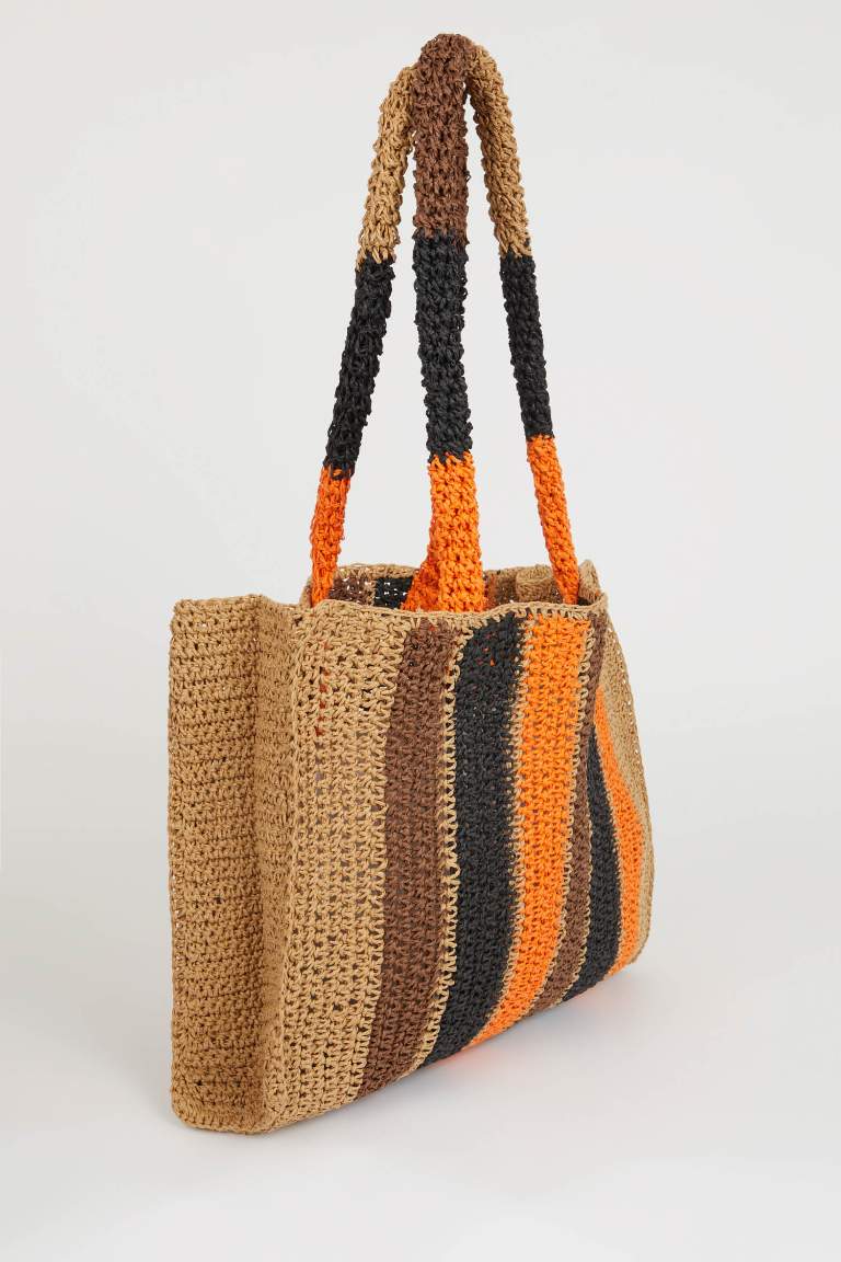 Sac à Bandoulière en Paille pour Femme