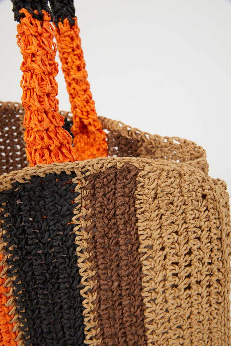 Sac à Bandoulière en Paille pour Femme