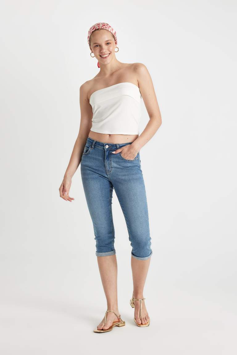 Normal Waist Jean Capri