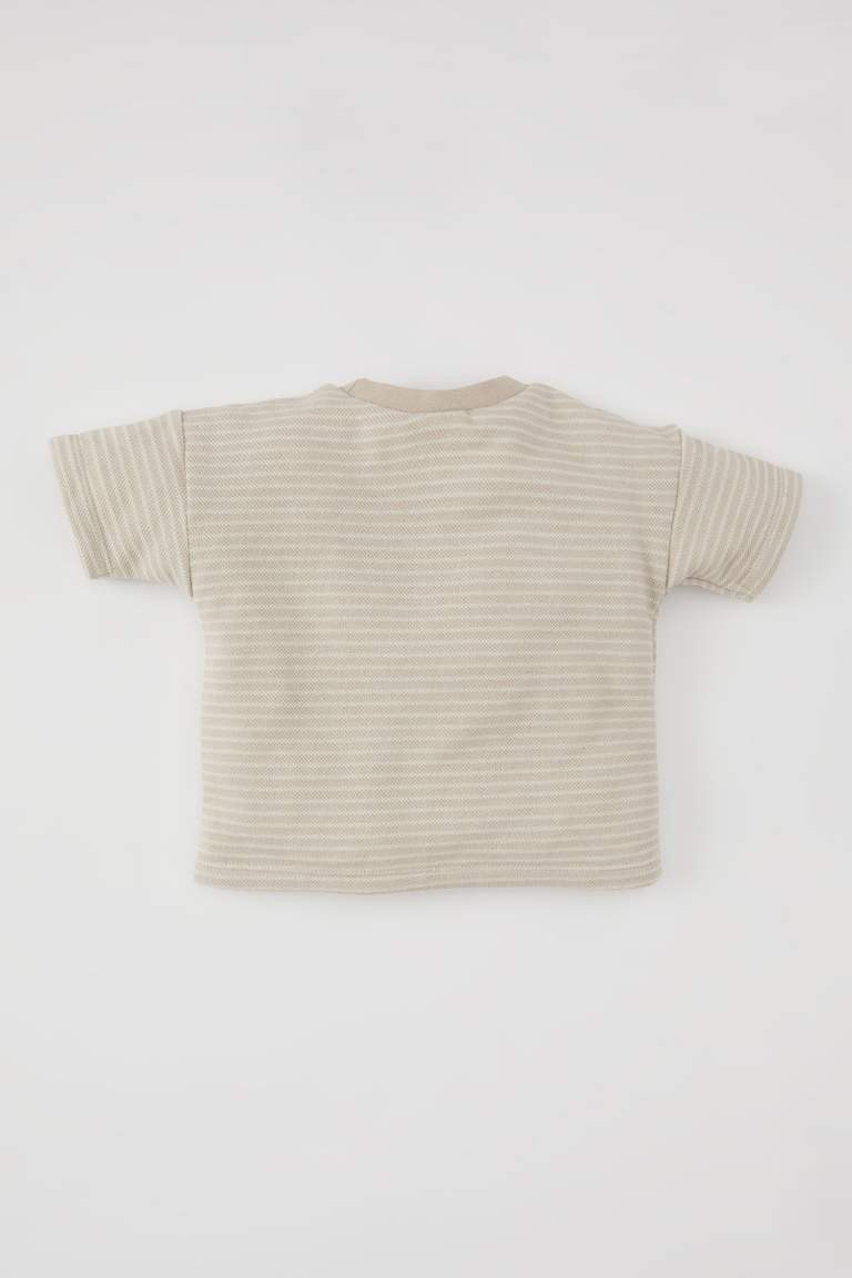 Baby Boy Regular Fit Crew Neck Striped T-Shirt