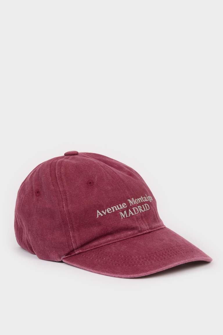 Casquette en jean brodée unisexe