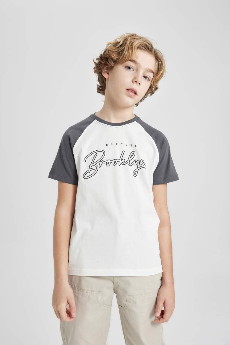 Boy Crew Neck Printed Short Sleeve T-Shirt