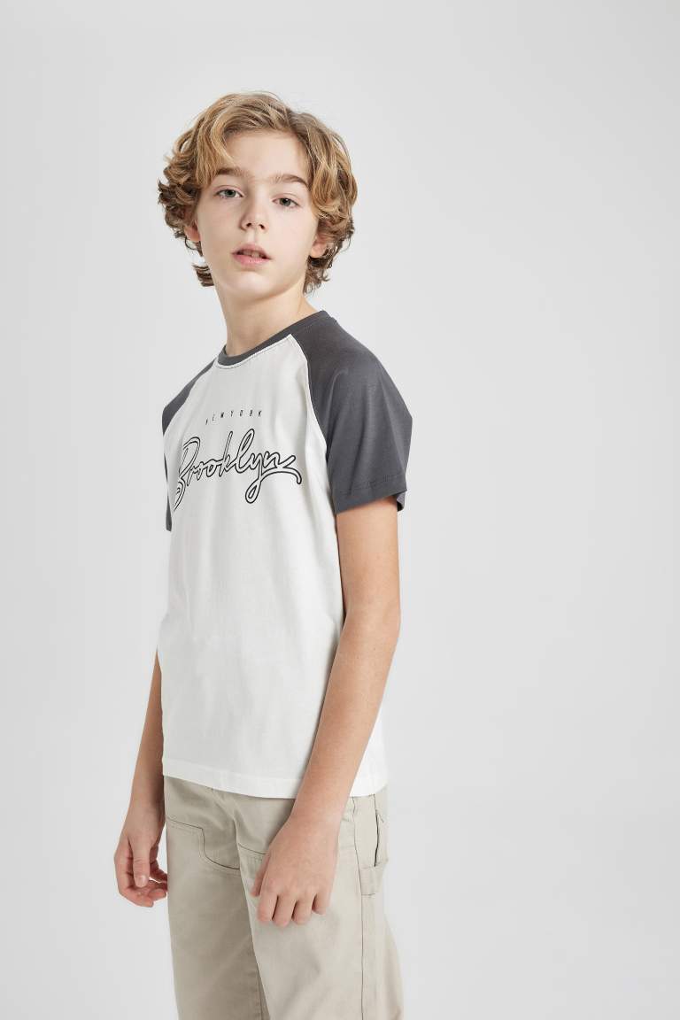 Boy Crew Neck Printed Short Sleeve T-Shirt