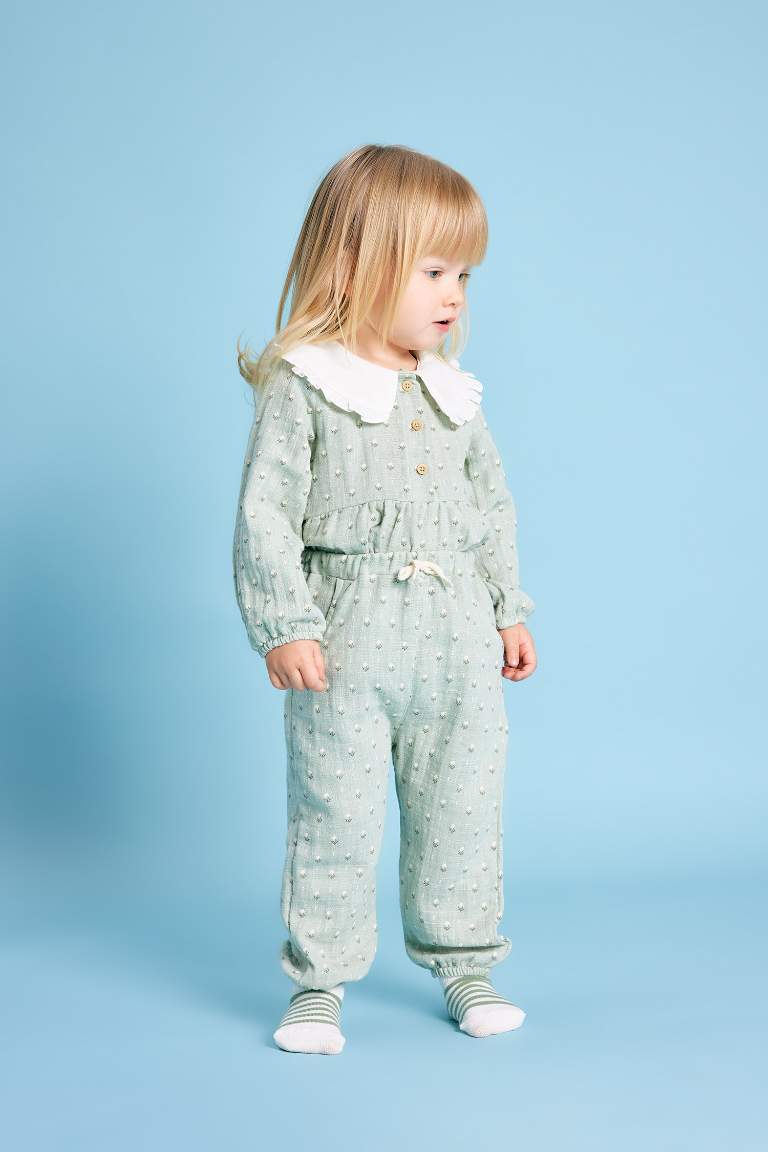 Baby Girl Floral Muslin Trousers