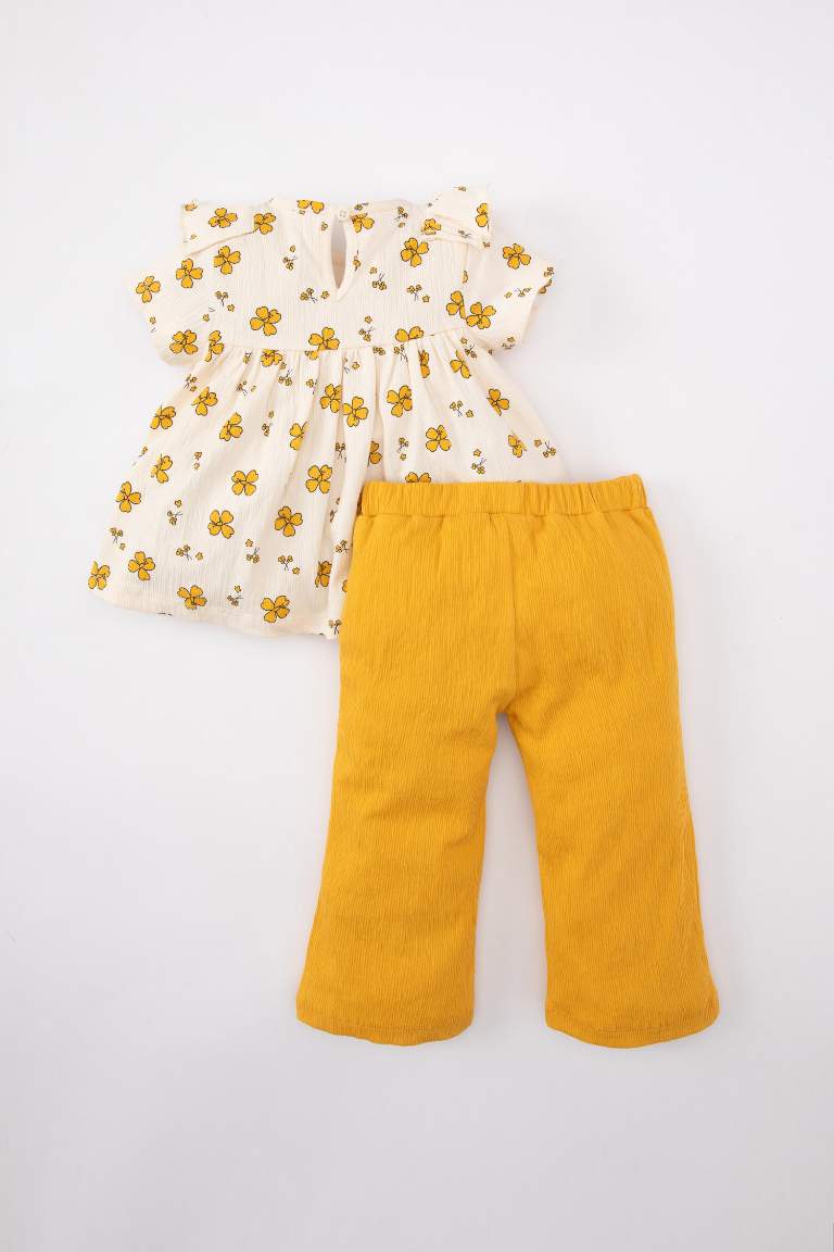 Baby Girl Floral Blouse Trousers 2 Piece Set