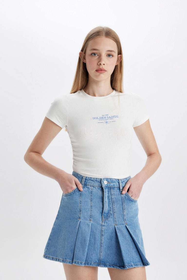 Fashion Fit Jean Mini Skirt