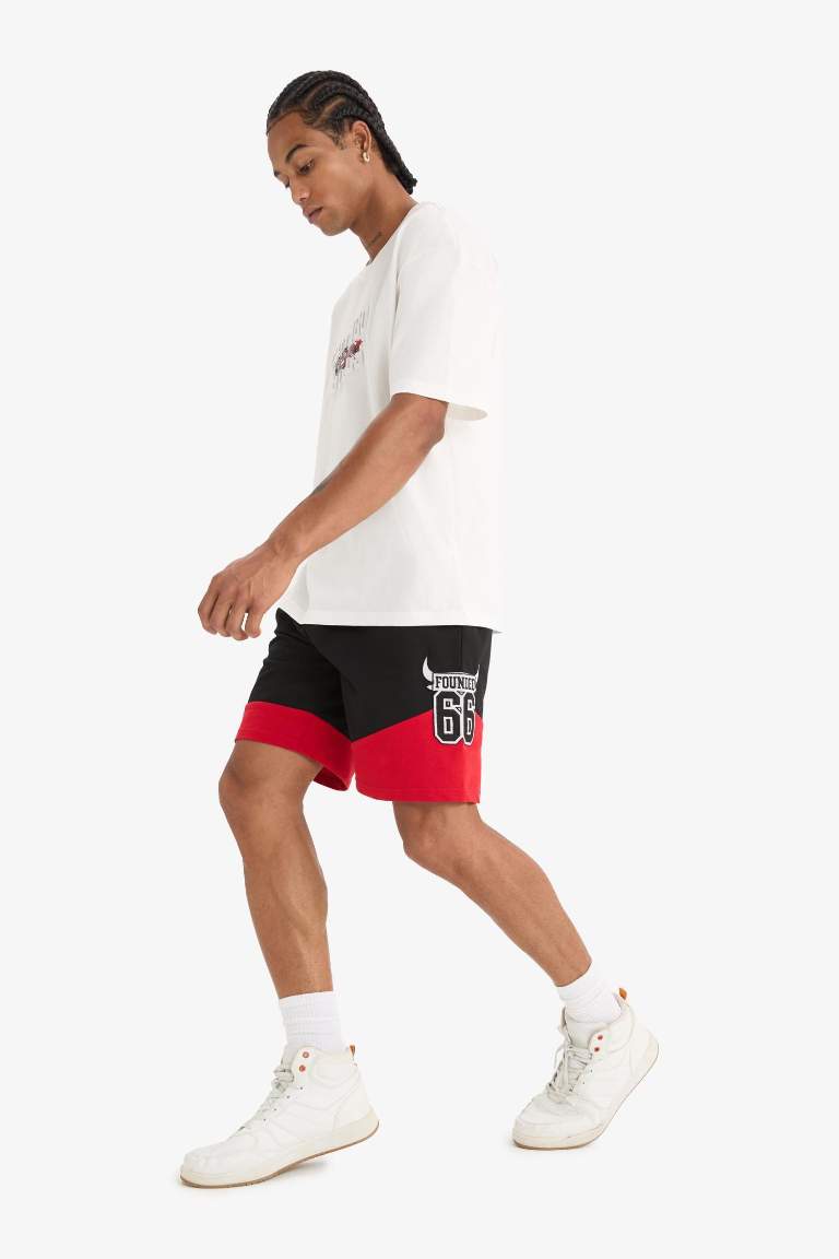 Шорты от DeFactoFit NBA Chicago Bulls со стандартной посадкой и прямыми штанинами