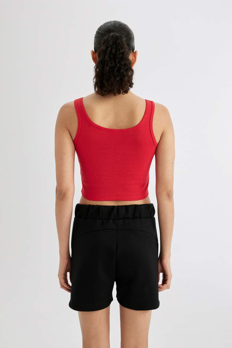 DeFactoFit NBA Chicago Bulls Ribbed Crop Top