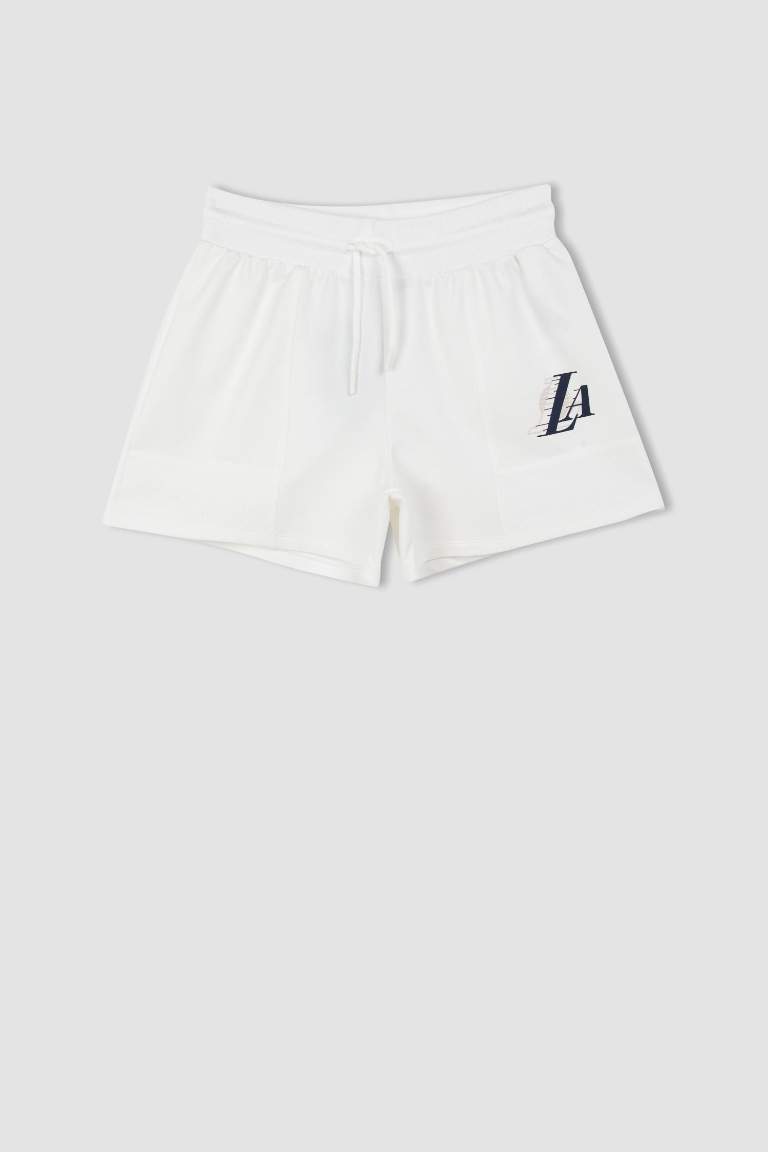 DeFactoFit NBA Los Angeles Lakers Cropped Shorts