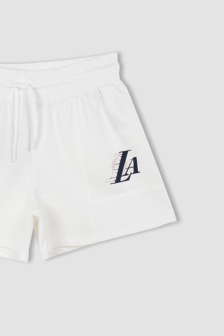 DeFactoFit NBA Los Angeles Lakers Cropped Shorts