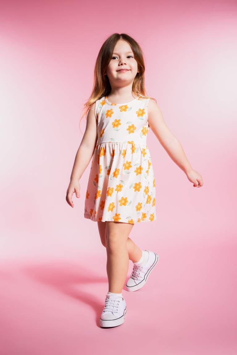 Robe sans Manches à Motifs pour Bébé Fille - 2 Pièces