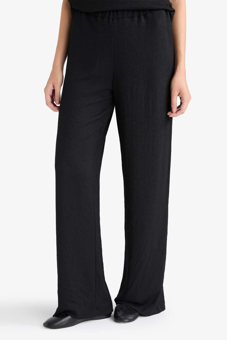 Straight Fit Regular Hem Trousers