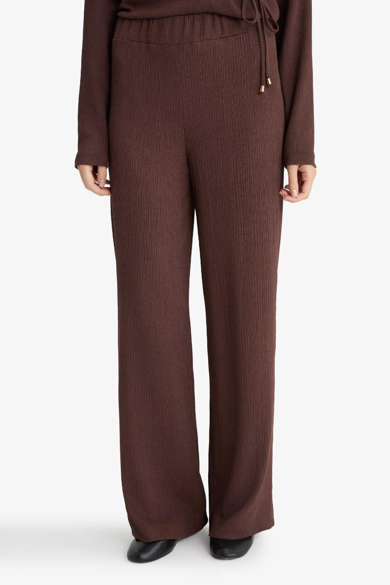 Straight Fit Düz Paça Bürümcük Pantolon
