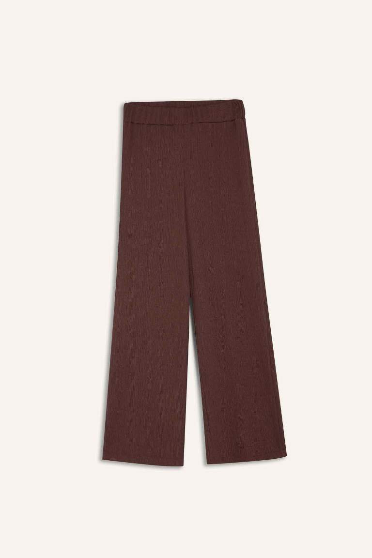 Straight Fit Düz Paça Bürümcük Pantolon