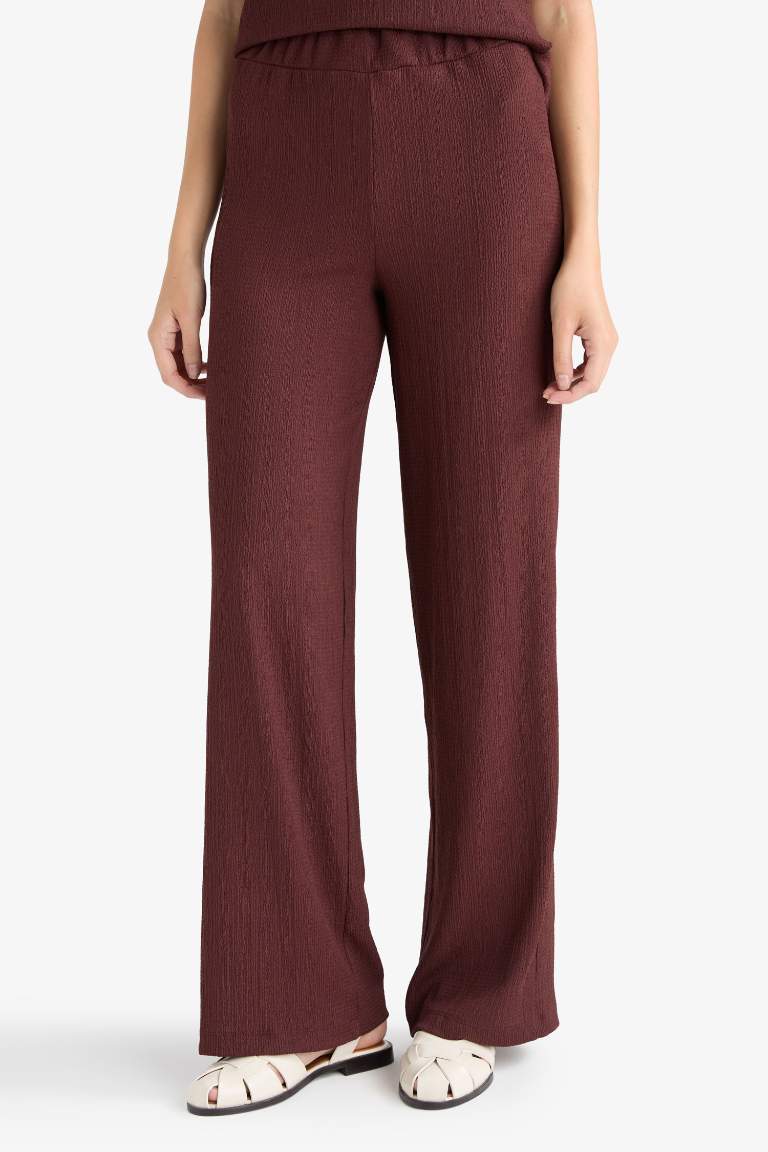 Straight Fit Regular Hem Trousers