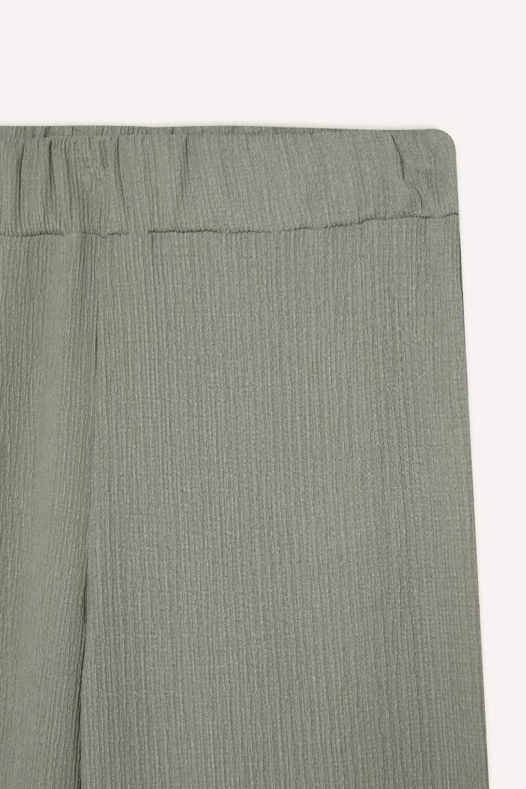 Wide Leg Regular Hem Trousers