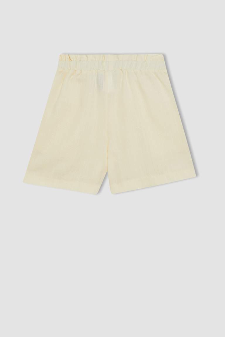 Girl Paperbag Shorts with Pockets