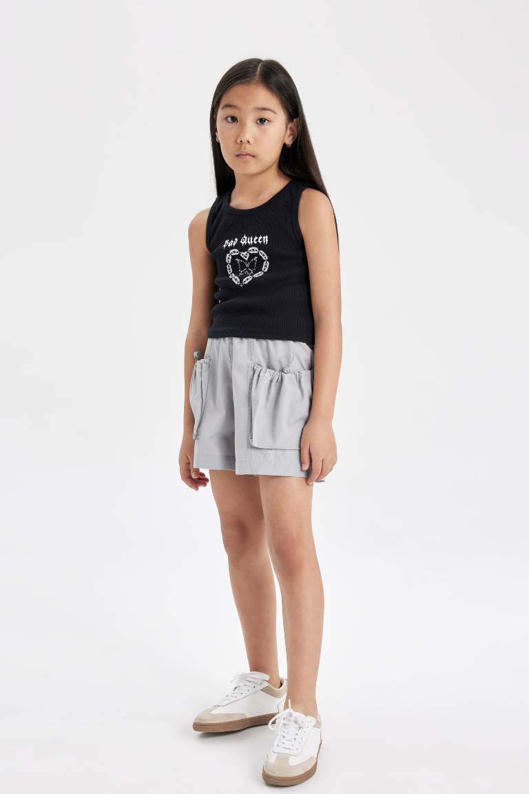 Girl Cotton Pocket Shorts