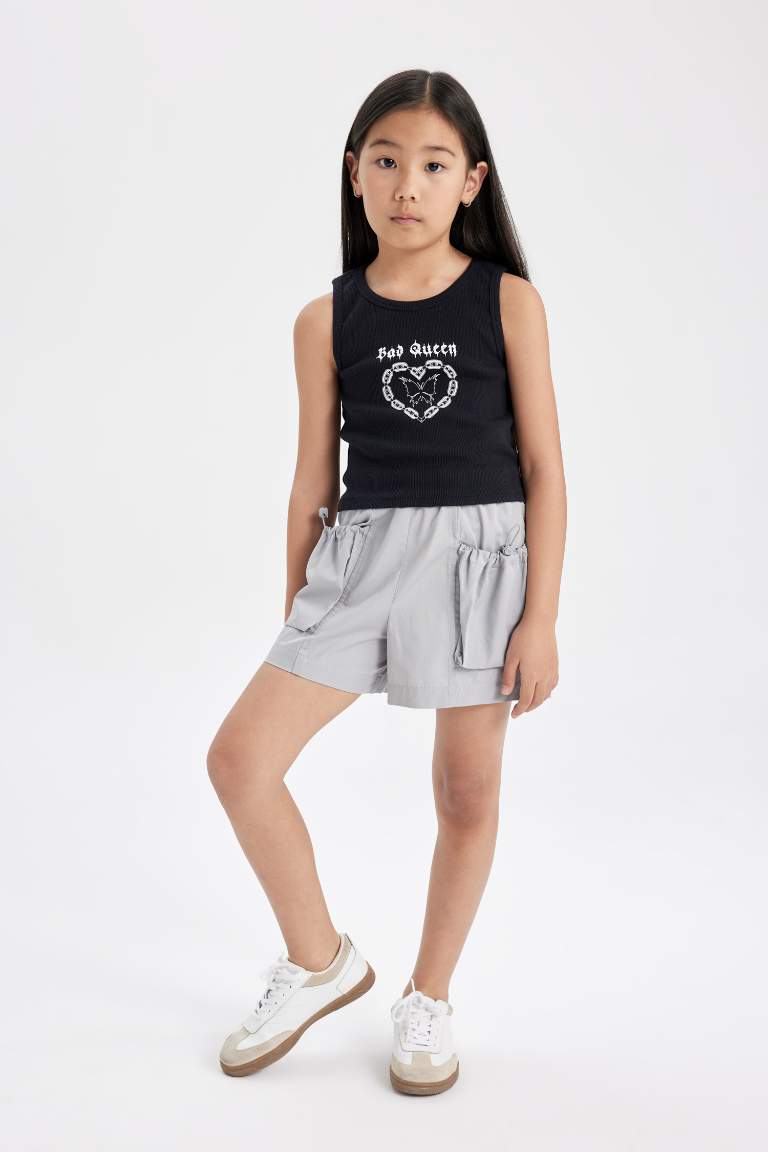 Girl Cotton Pocket Shorts