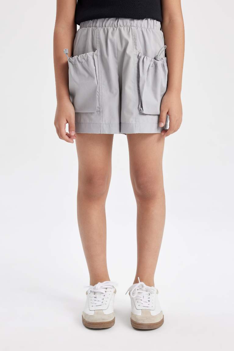 Girl Cotton Pocket Shorts