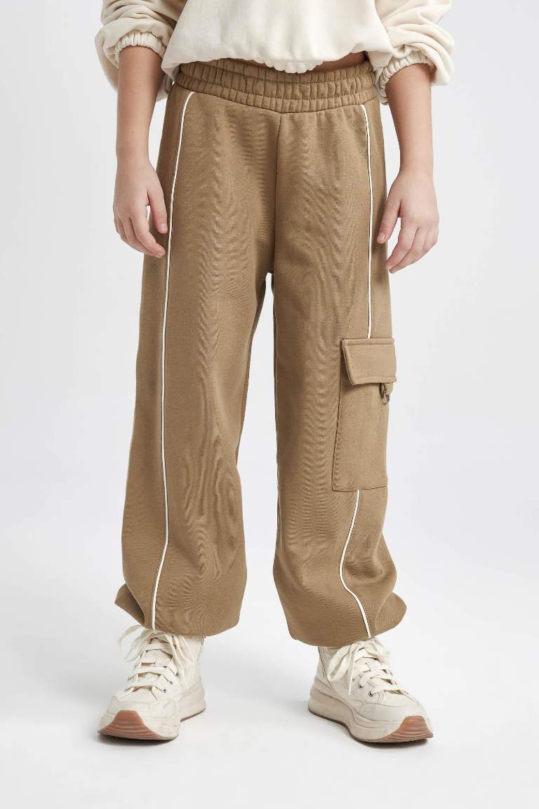 Pantalon de Jogging Cargo épais à Poches Larges Et Ample Pour Fille