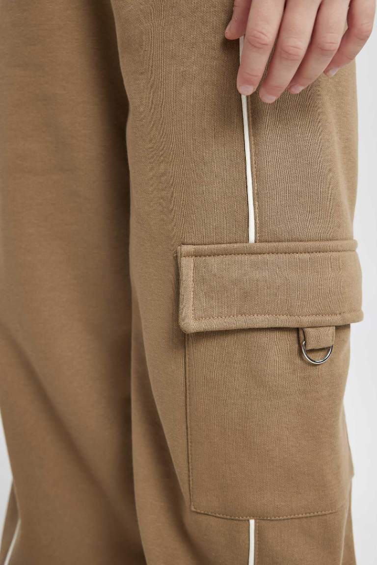 Pantalon de Jogging Cargo épais à Poches Larges Et Ample Pour Fille